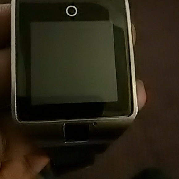Black and silver smart watch